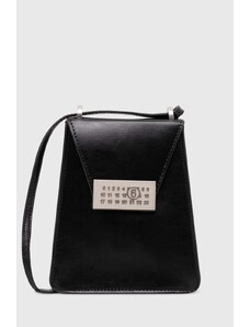Kožená kabelka MM6 Maison Margiela Numbers Vertical Mini Bag černá barva, SB5WG0018
