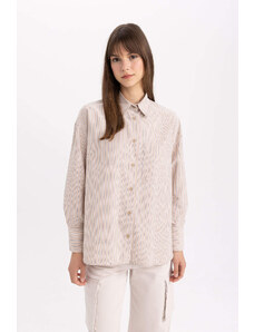 DEFACTO Relax Fit Poplin Long Sleeve Tunic