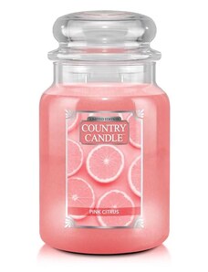 Country Candle Vonná Svíčka Pink Citrus (sójový vosk), 652 g