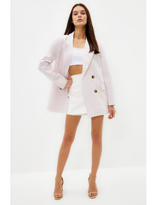 Trendyol Light Pink Woven Lined Double Breasted Blazer Jacket