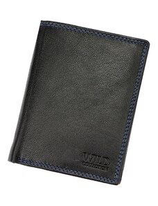Pánská kožená peněženka Wild 125601 černá / modrá