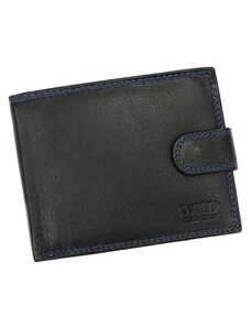Pánská kožená peněženka Wild 125600B černá / modrá