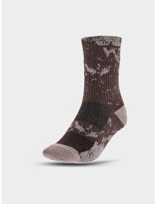 4F Cyklistické ponožky (nad kotník) unisex - hnědé
