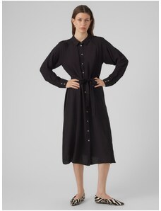 Černé dámské košilové šaty VERO MODA Debby - Dámské