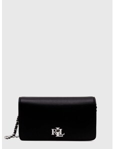 Kožená kabelka Lauren Ralph Lauren černá barva, 432935226