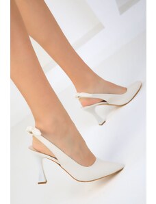 Soho Women's White Classic Heeled Shoes 18882