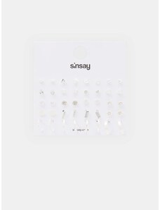 Sinsay - Sada 20 párů náušnic - sříbrná