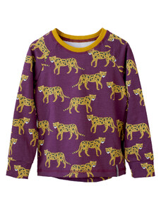 Crawler Organická bavlna tričko dlouhý rukáv dětské Leopard