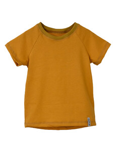 Crawler Organická bavlna tričko krátký rukáv dětské Hořčicová