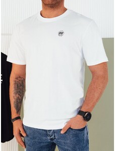 Dstreet Trendy bílé tričko s jemným logem