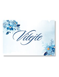 Personal Uvítací tabule - Modré květiny