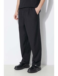 Kalhoty Vans Premium Standards Pleat Front Pant LX pánské, černá barva, jednoduché, VN000GVYBLK1