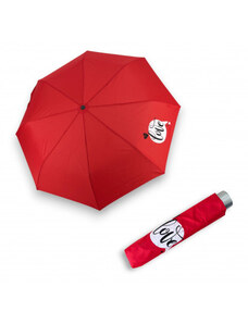 Doppler Mini Light Kids Red Love - dětský skládací deštník