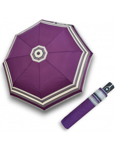 Doppler Fieber AC Graphics purple Dots border - dámský vystřelovací deštník