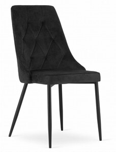 modernHOME Sada židlí IMOLA sametově černá 4 ks
