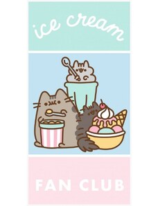 Halantex Bavlněná osuška kočička Pusheen - motiv Ice Cream Fan Club - 100% bavlna - 70 x 140 cm