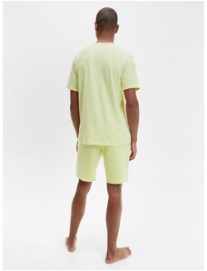 Žluté pánské tričko na spaní Calvin Klein Underwear - Pánské