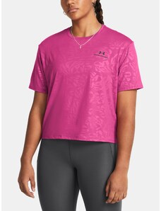 Under Armour Tričko Vanish Energy Emboss Crop SS-PNK - Dámské