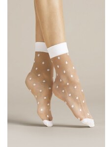 Fiore Bílé ponožky Papavero 20DEN