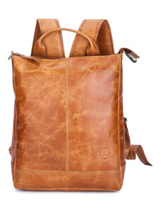 Jaipurleathers městský kožený batoh Alex, hnědý 8,5 l