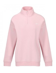 Slazenger Women's Funnel Neck Quarter Zip Sweatshirt Baby Pink