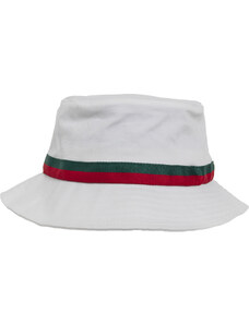Flexfit Stripe Bucket Hat bílá/pálená/zelená