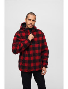 Brandit Teddyfleece Worker Pullover Jacket červená/černá