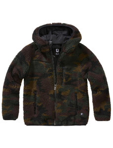 Brandit Dětská Teddyfleecejacket Hood woodland