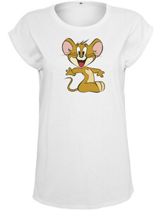 Merchcode Ladies Dámské tričko Tom & Jerry Mouse bílé