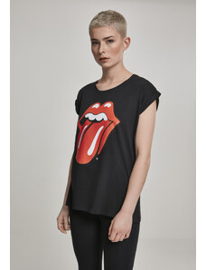 Merchcode Ladies Dámské tričko Rolling Stones Tongue Tee černé