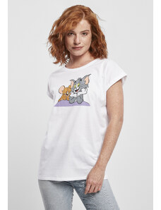 Merchcode Ladies Dámské tričko Tom & Jerry Pose bílé