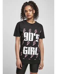 MT Ladies Dámské dívčí tričko 90. let černé