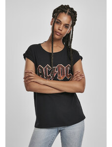 Merchcode Ladies Dámské tričko s napětím AC/DC černé
