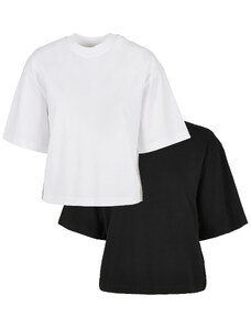 UC Ladies Dámské organické oversized tričko 2-balení bílá+černá