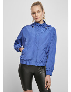 UC Ladies Dámská oversized lesklá nylonová bunda sportovní modré barvy