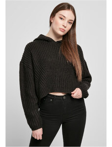 UC Ladies Dámský oversized svetr s kapucí - černý