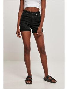 UC Ladies Dámské organické Stretch Denim 5 Pocket Shorts, černé seprané