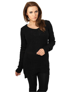 UC Ladies Dámský svetr s dlouhým širokým výstřihem v černé barvě