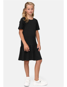 Urban Classics Kids Dívčí šaty Valance Tee černé