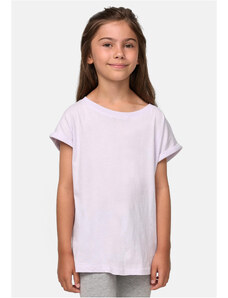 Urban Classics Kids Dívčí organické tričko s prodlouženým ramenem soft lilac