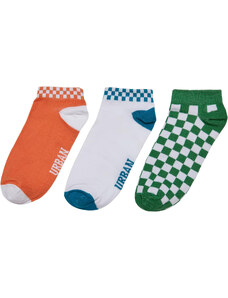 Urban Classics Accessoires Kontroly ponožek do tenisek 3-balení oranžová/zelená/zelenozelená