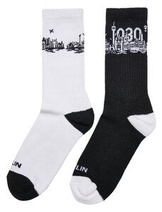 MT Accessoires Ponožky Major City 030 2-Pack černá/bílá