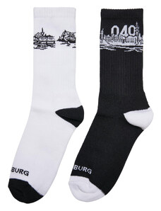 MT Accessoires Ponožky Major City 040 2-Pack černá/bílá