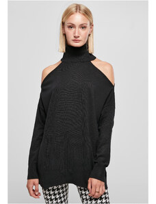 UC Ladies Dámský svetr s rolákem na ramenou, černý