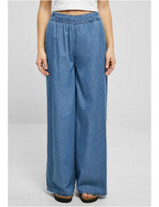 UC Ladies Dámské světlé džínové kalhoty se širokými nohavicemi - modré