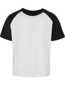 Urban Classics Kids Chlapecké tričko s kontrastním raglánem bílo/černé