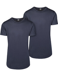 UC Men Tvarované dlouhé tričko 2-balení námořnictvo/námořnictvo