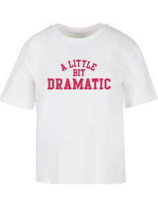 Miss Tee Dámské tričko A Little Bit Dramatic - bílé