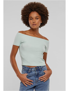 UC Ladies Dámské tričko Organic Off Shoulder Rib - mint
