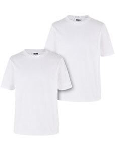 Urban Classics Kids Chlapecké organické základní tričko - 2ks - bílá+bílá
